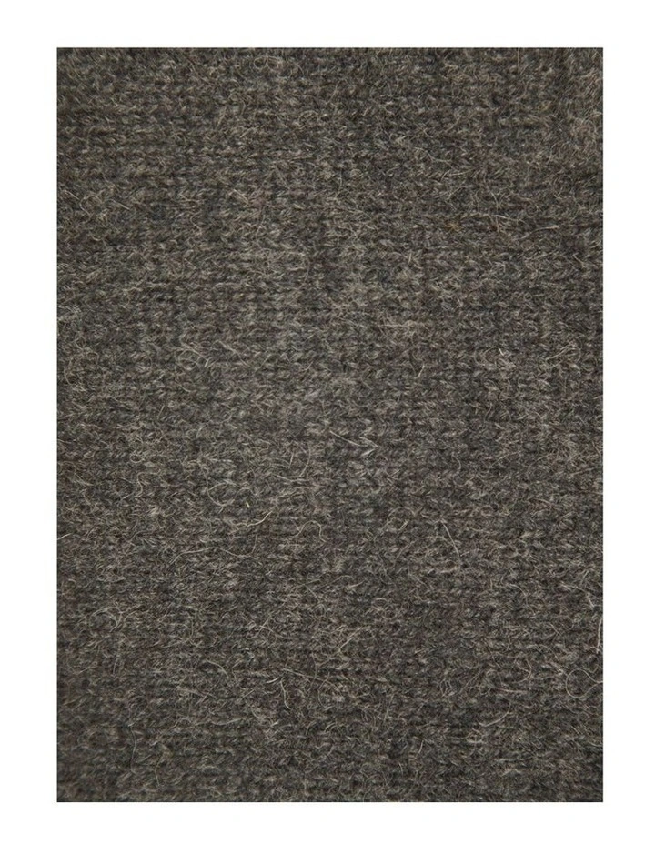 100% Shetland Ragg Wool Half Zip Up Knit Jumper in Charcoal image 4