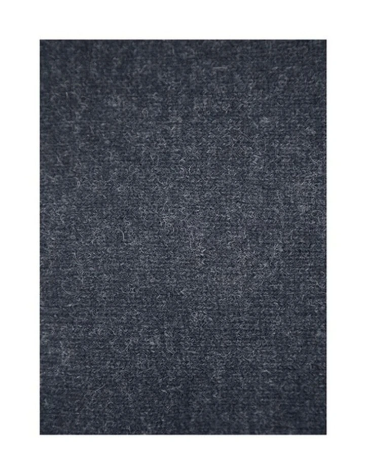 100% Shetland Ragg Wool V Neck Knit Jumper Pullover Mens Sweater Knitted in Navy image 5
