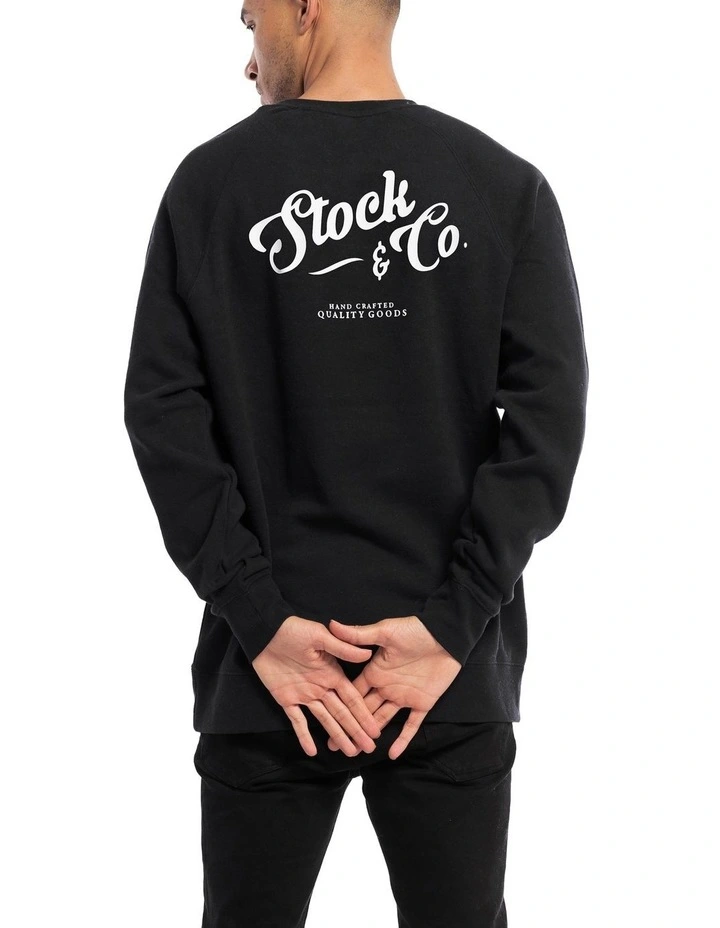 Scroll Crewneck in Black image 2
