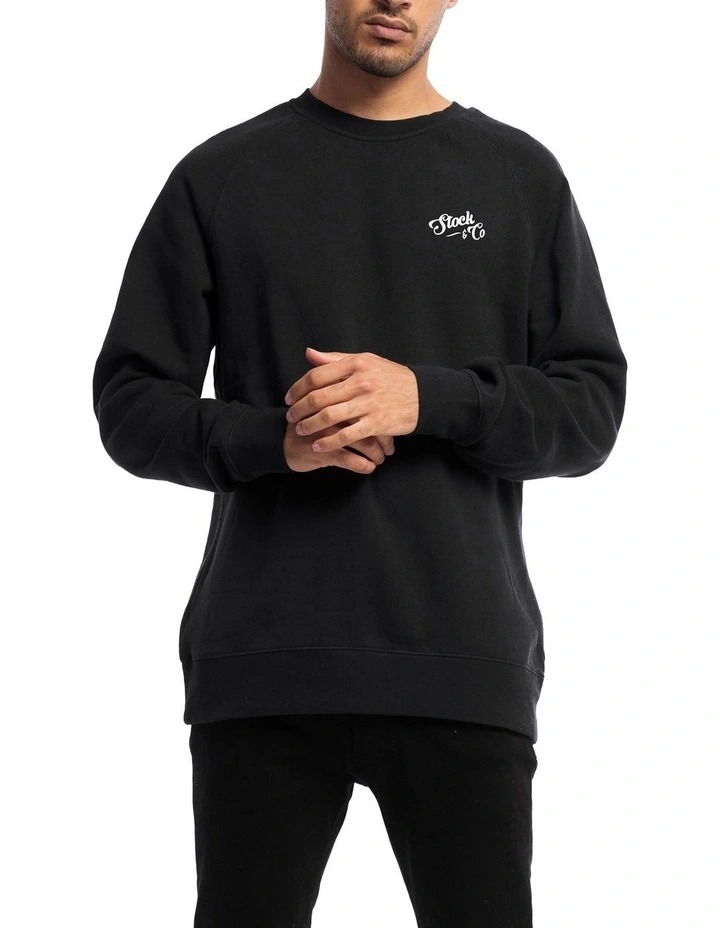 Scroll Crewneck in Black image 3