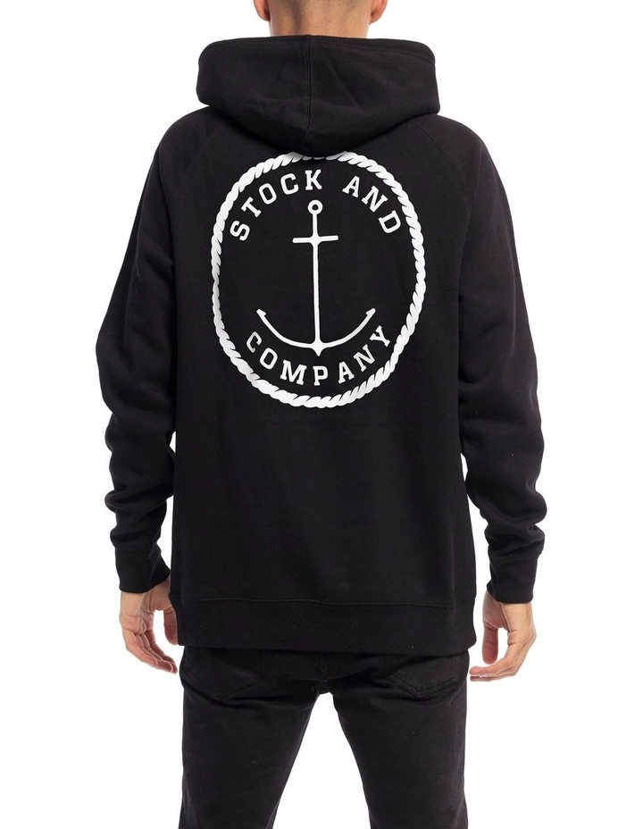 Stock & Co Anchor Hoodie in Black image 2