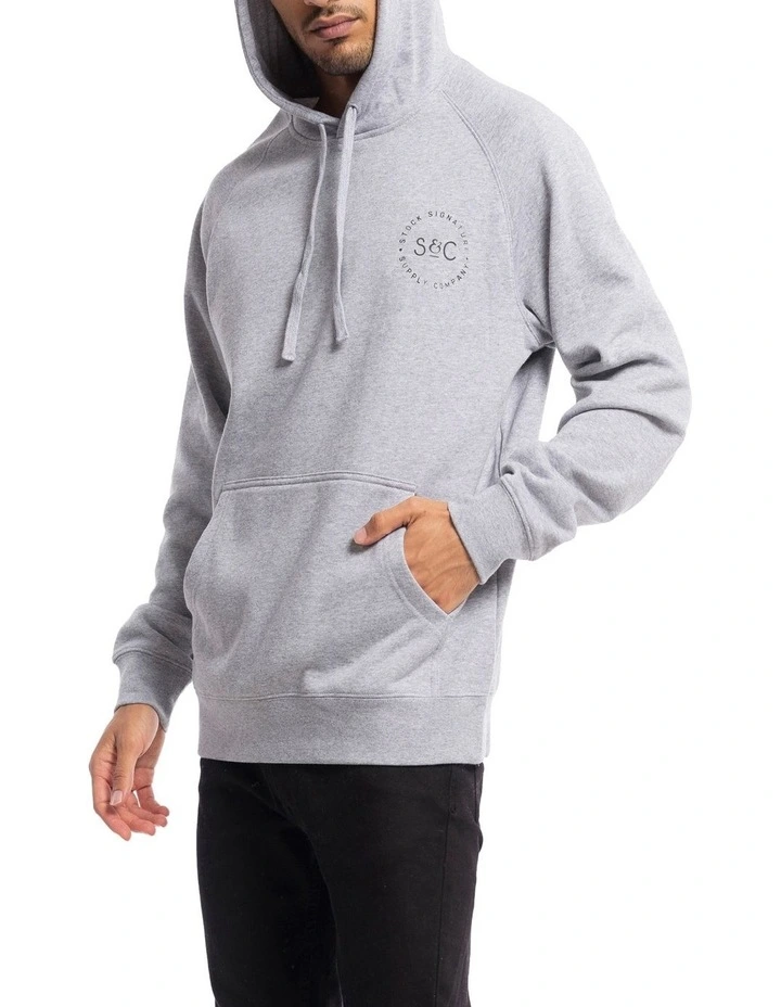 Stamped Signet Hoodie in Marle Grey image 3