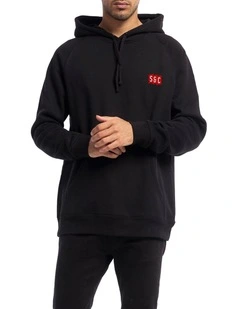 Initials Hoodie in Black
