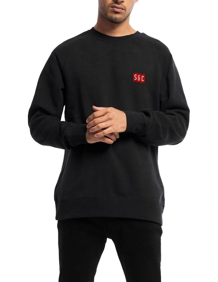 Initials Crewneck in Black image 3