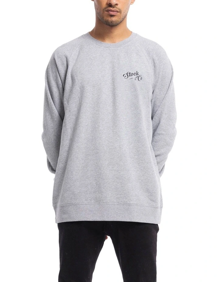 Scroll Crewneck in Marle Grey image 1