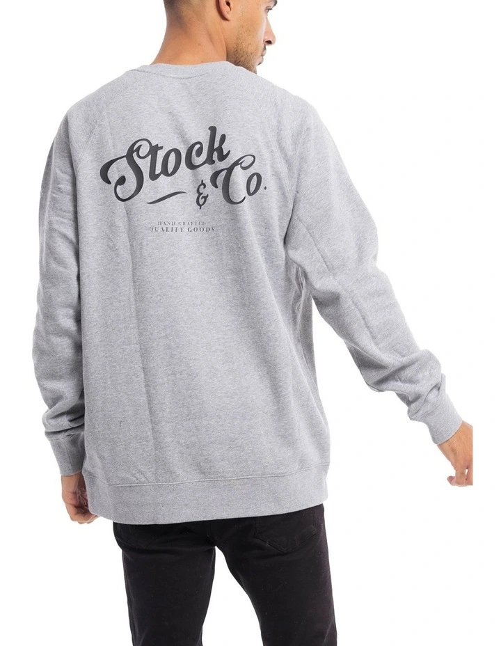Scroll Crewneck in Marle Grey image 2