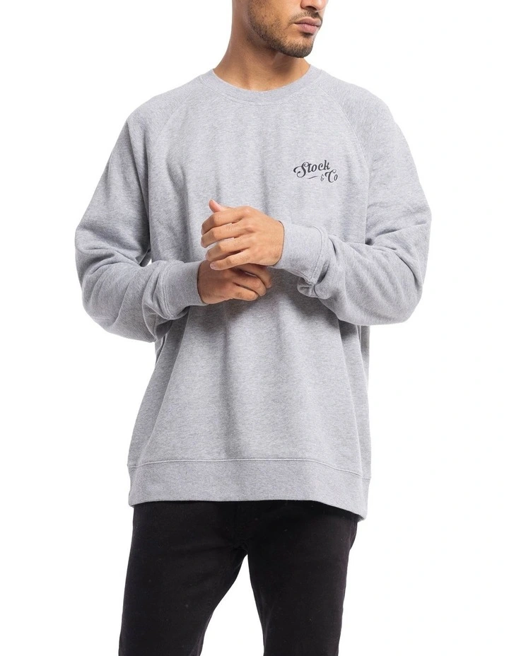 Scroll Crewneck in Marle Grey image 3