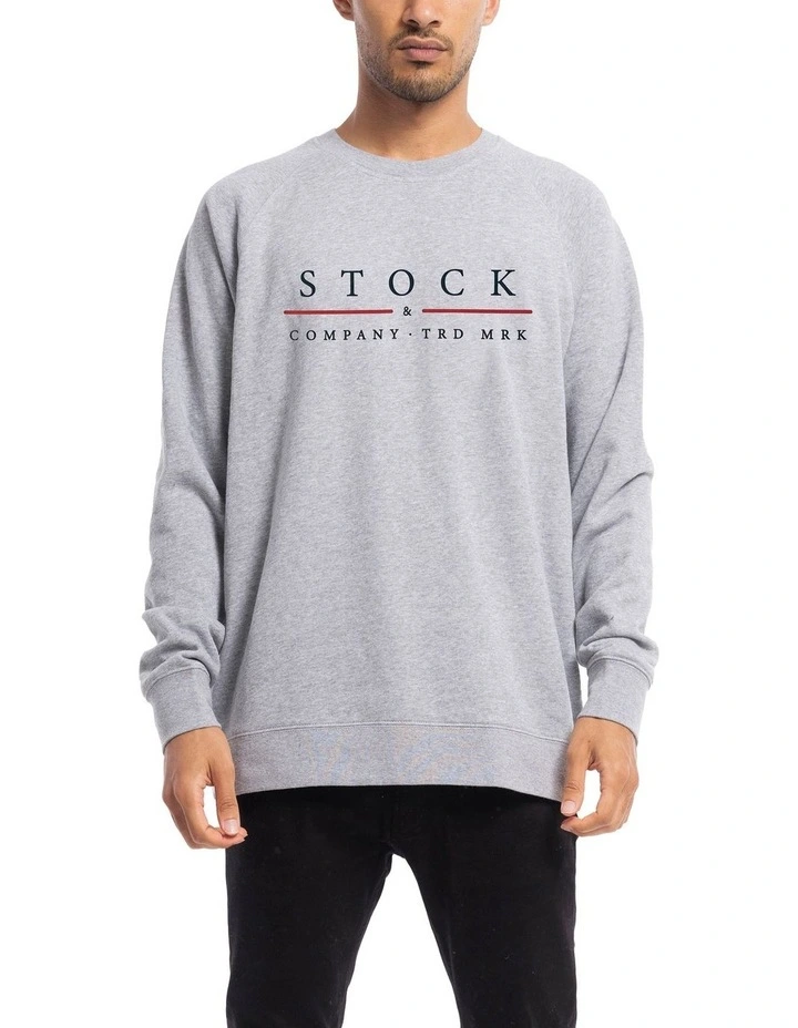 Red Line Crewneck in Marle Grey image 1