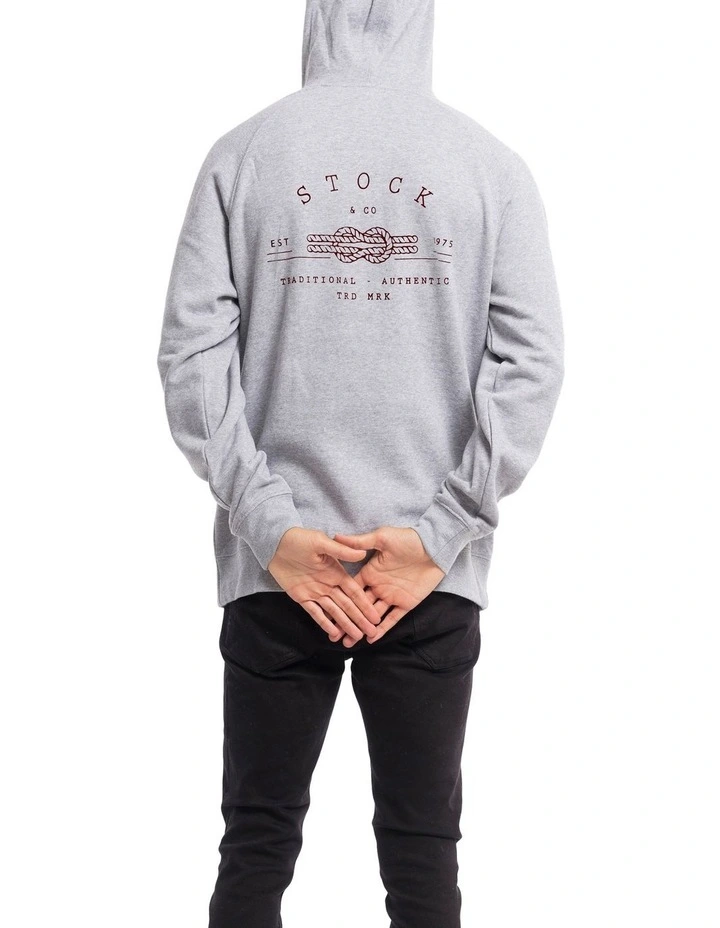 Knot Hoodie in Marle Grey image 2