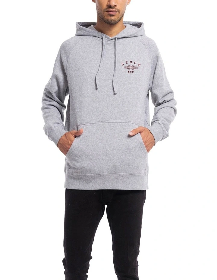 Knot Hoodie in Marle Grey image 3