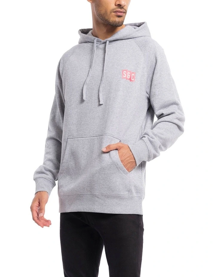 Initials Hoodie in Marle Grey image 3
