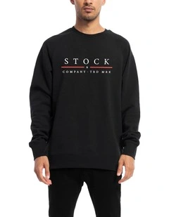 Red Line Crewneck in Black