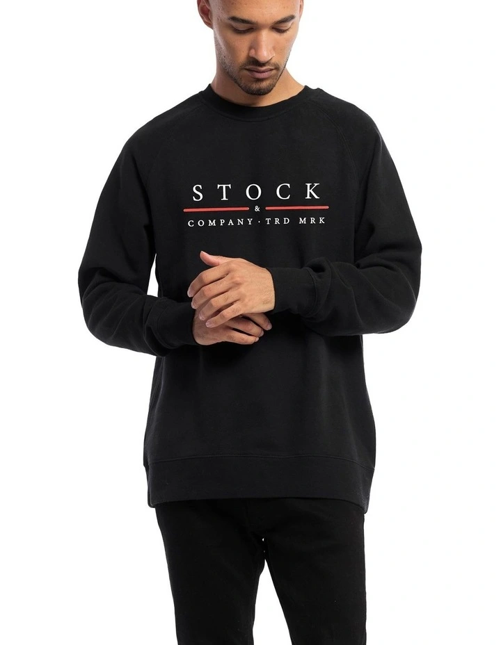 Red Line Crewneck in Black image 3
