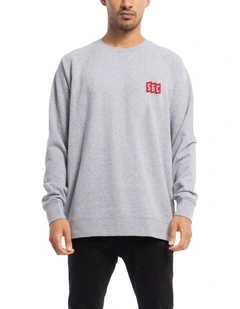 Initials Crewneck in Marle Grey