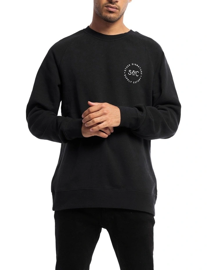Stamped Signet Crewneck in Black image 1