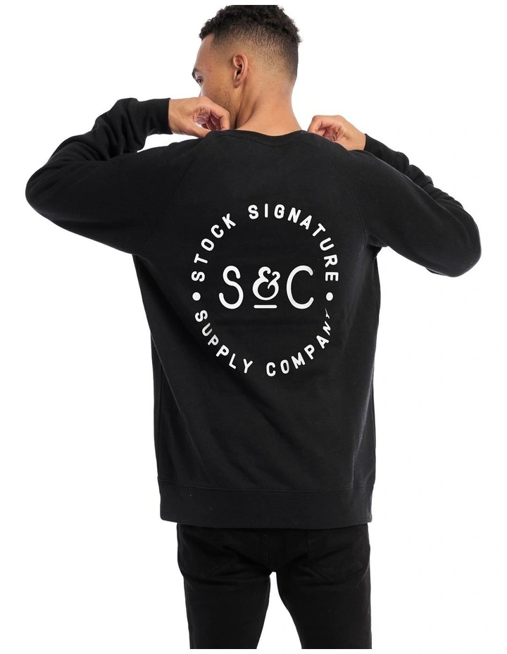 Stamped Signet Crewneck in Black image 2