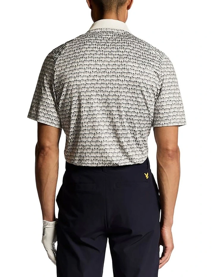 Divot Golf Polo Shirt in White image 2