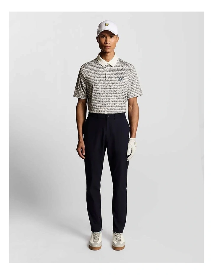 Divot Golf Polo Shirt in White image 4