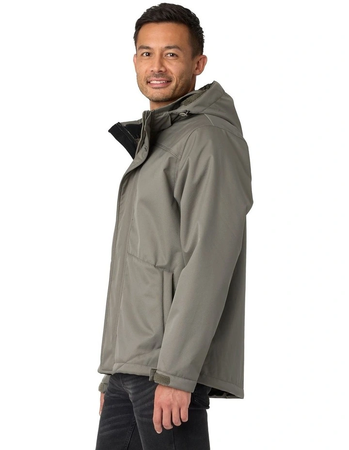 Jones Warm Softshell Coat in Olive image 2