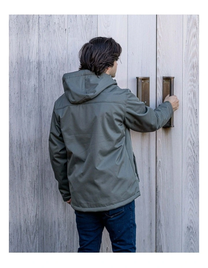 Jones Warm Softshell Coat in Olive image 7