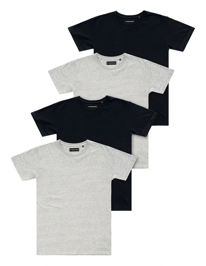 4-Pack Stock Tee in Multi image 1