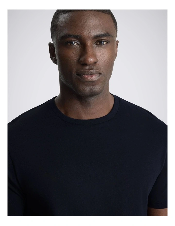 Navy Cotton Crew-Neck T-Shirt image 2