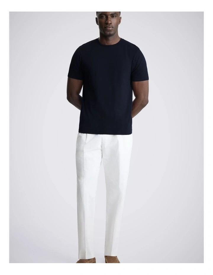 Navy Cotton Crew-Neck T-Shirt image 3