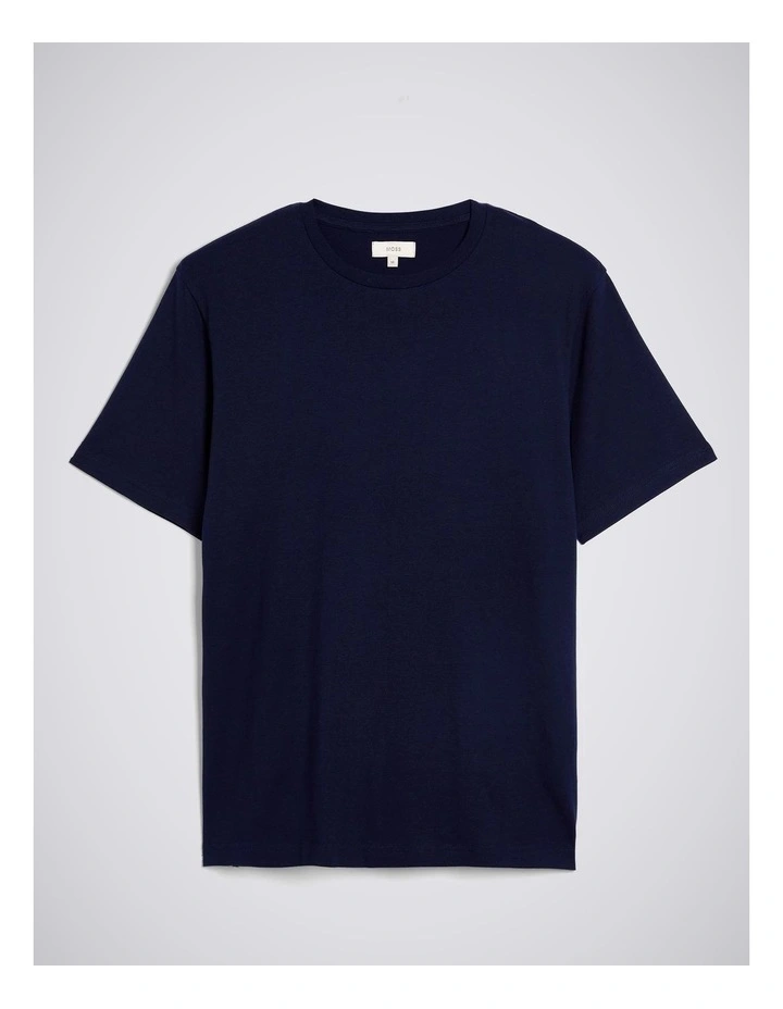 Navy Cotton Crew-Neck T-Shirt image 4