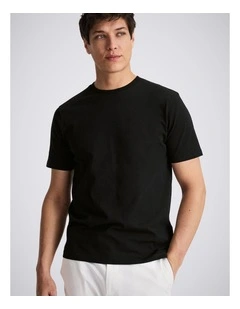 Black Cotton Crew-Neck T-Shirt
