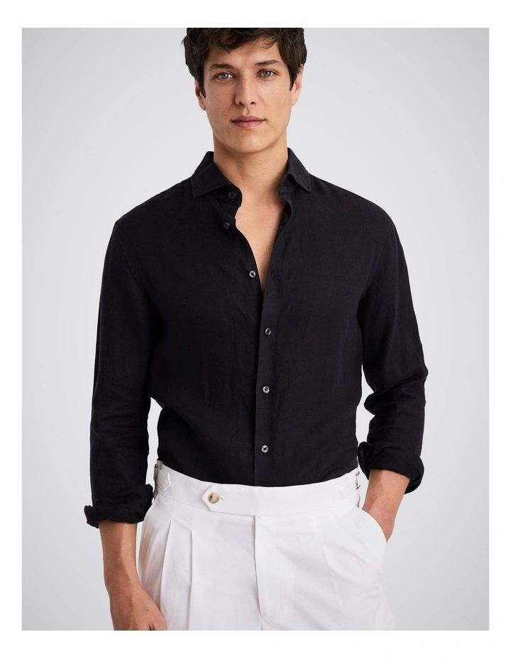 Black Linen Shirt image 1
