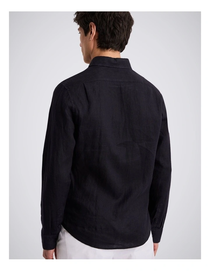 Black Linen Shirt image 2