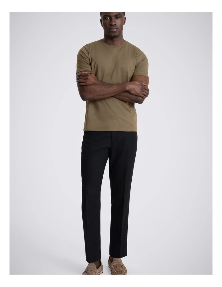 Dark Taupe Cotton Crew-Neck T-Shirt image 3