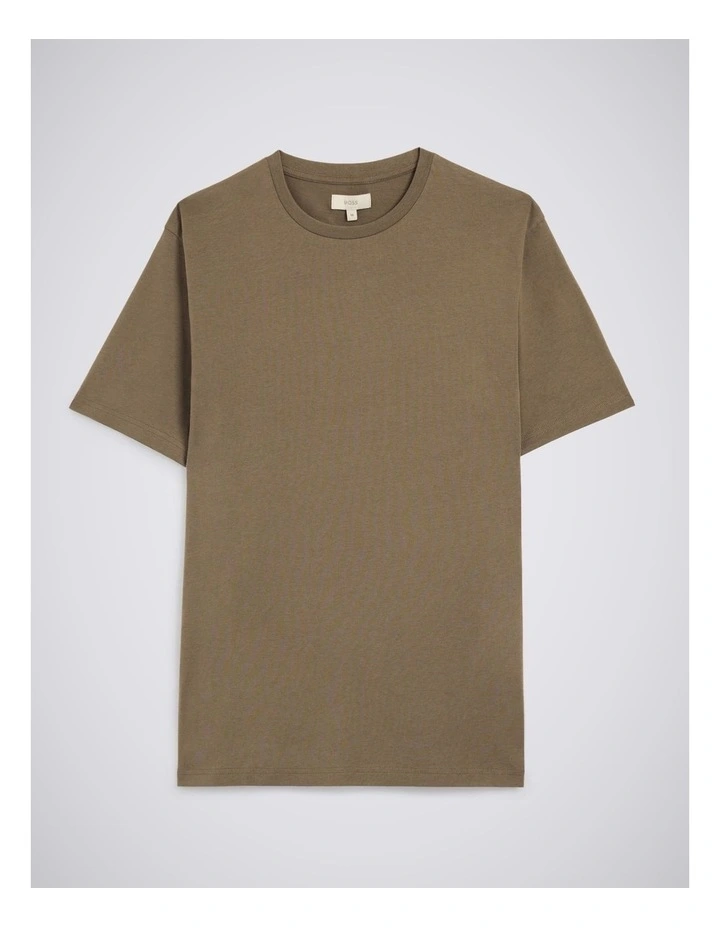Dark Taupe Cotton Crew-Neck T-Shirt image 4