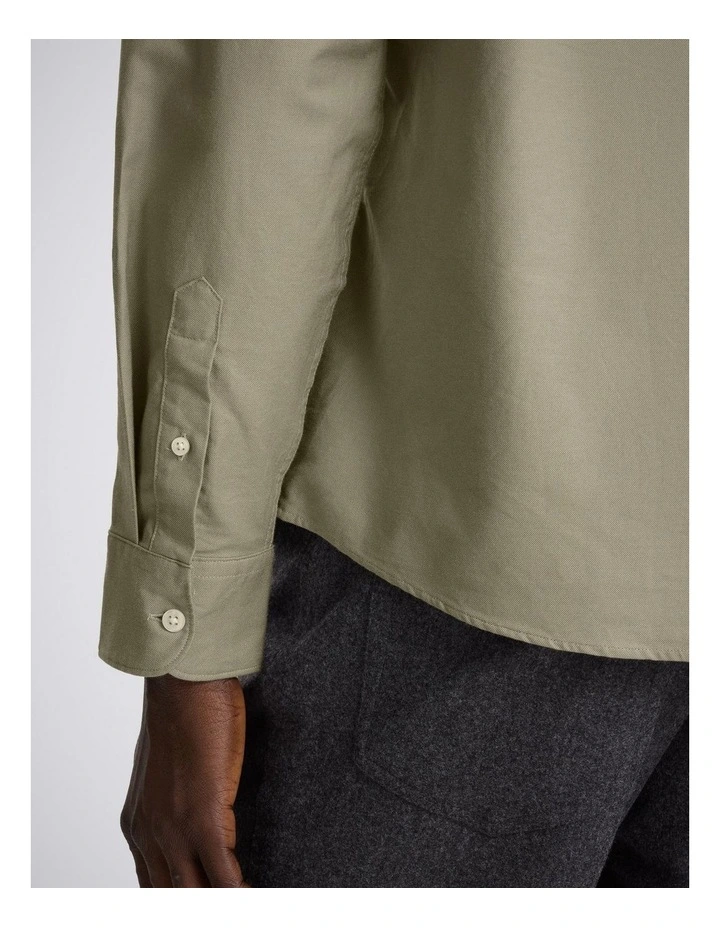 Sage Washed Cotton Oxford Shirt image 3