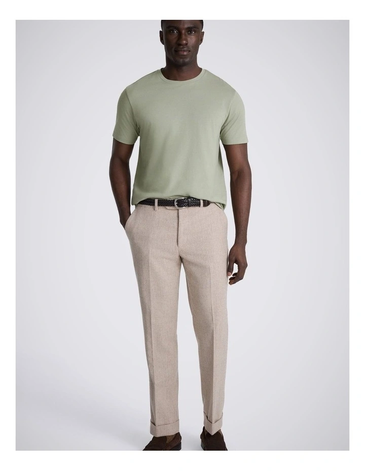 Sage Green Cotton Crew-Neck T-Shirt image 3