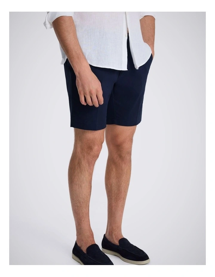 Navy Chino Cotton Shorts image 1