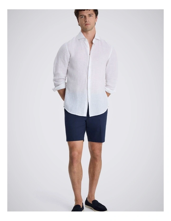 Navy Chino Cotton Shorts image 2