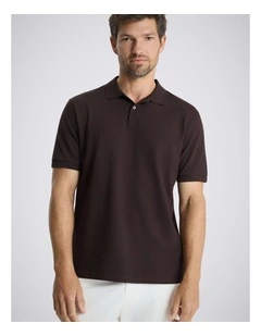 Chocolate Cotton Pique Polo Shirt