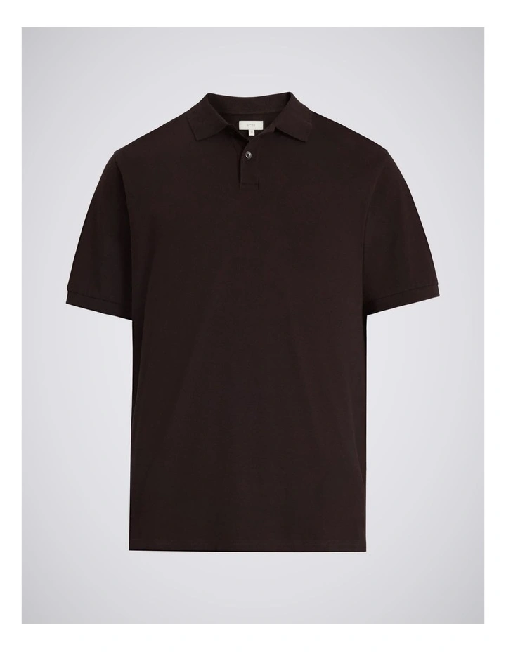 Chocolate Cotton Pique Polo Shirt image 4