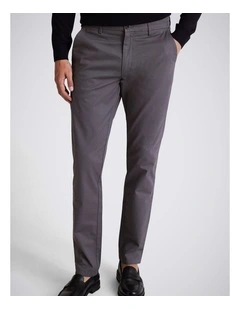 Tailored Fit Graphite Cotton Chinos