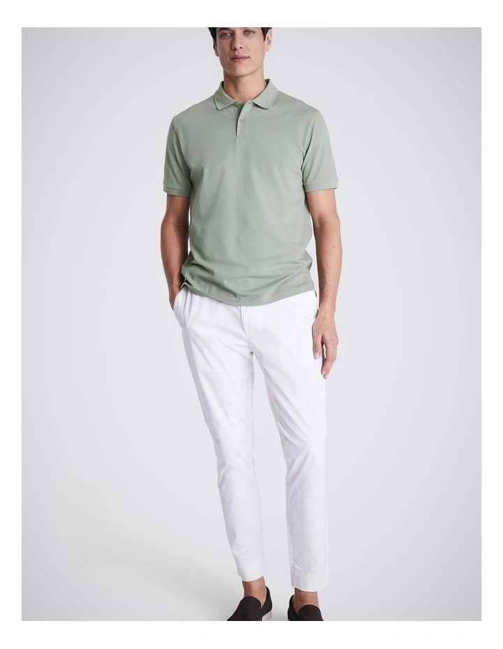 Sage Cotton Pique Polo Shirt image 3
