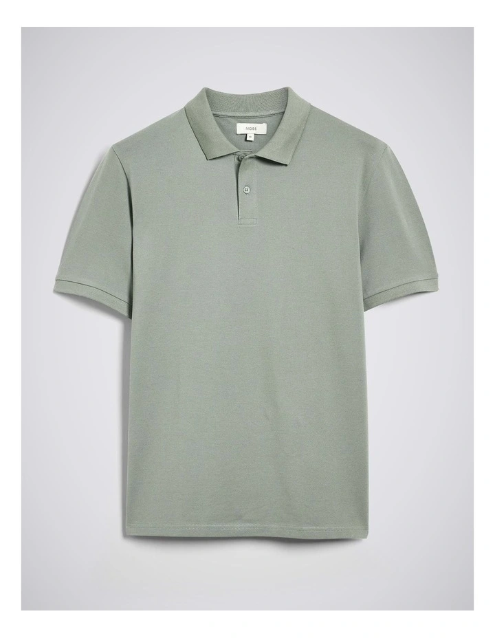 Sage Cotton Pique Polo Shirt image 5