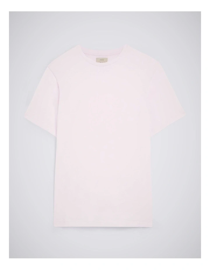 Light Pink Cotton Crew-Neck T-Shirt image 4
