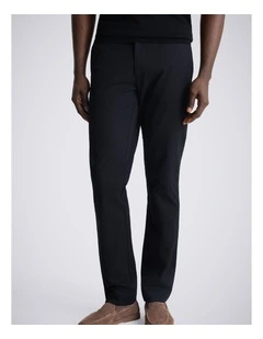 Slim Fit Black Cotton Chino