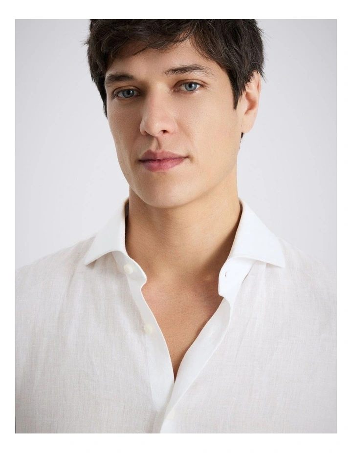 White Linen Shirt image 3