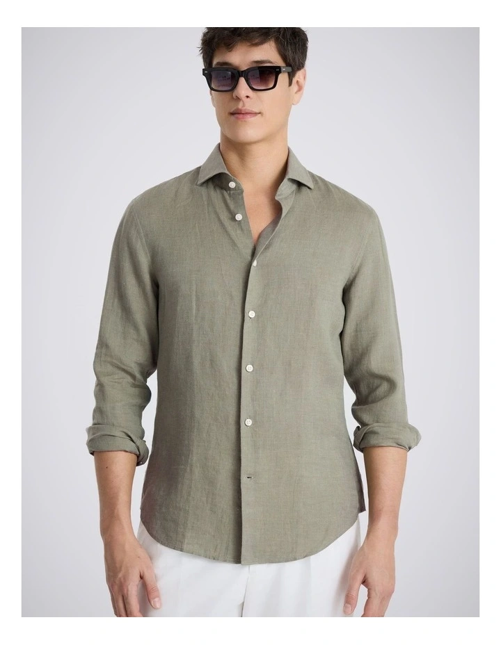 Green Linen Shirt image 1