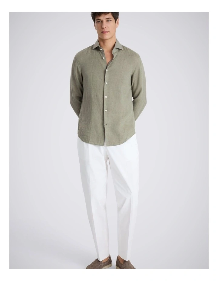 Green Linen Shirt image 3