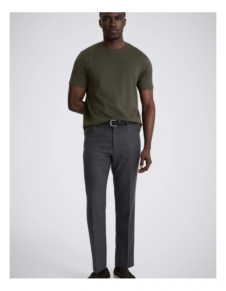 Khaki Cotton Crew-Neck T-Shirt image 3
