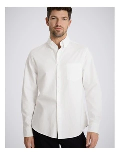 White Washed Cotton Oxford Shirt