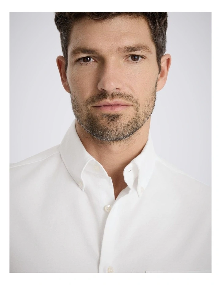 White Washed Cotton Oxford Shirt image 2